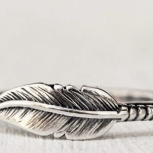 Antique Silver Feather Ring