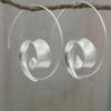 Silver Spiral Hoops