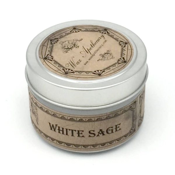 White Sage Botanical Tin Candle